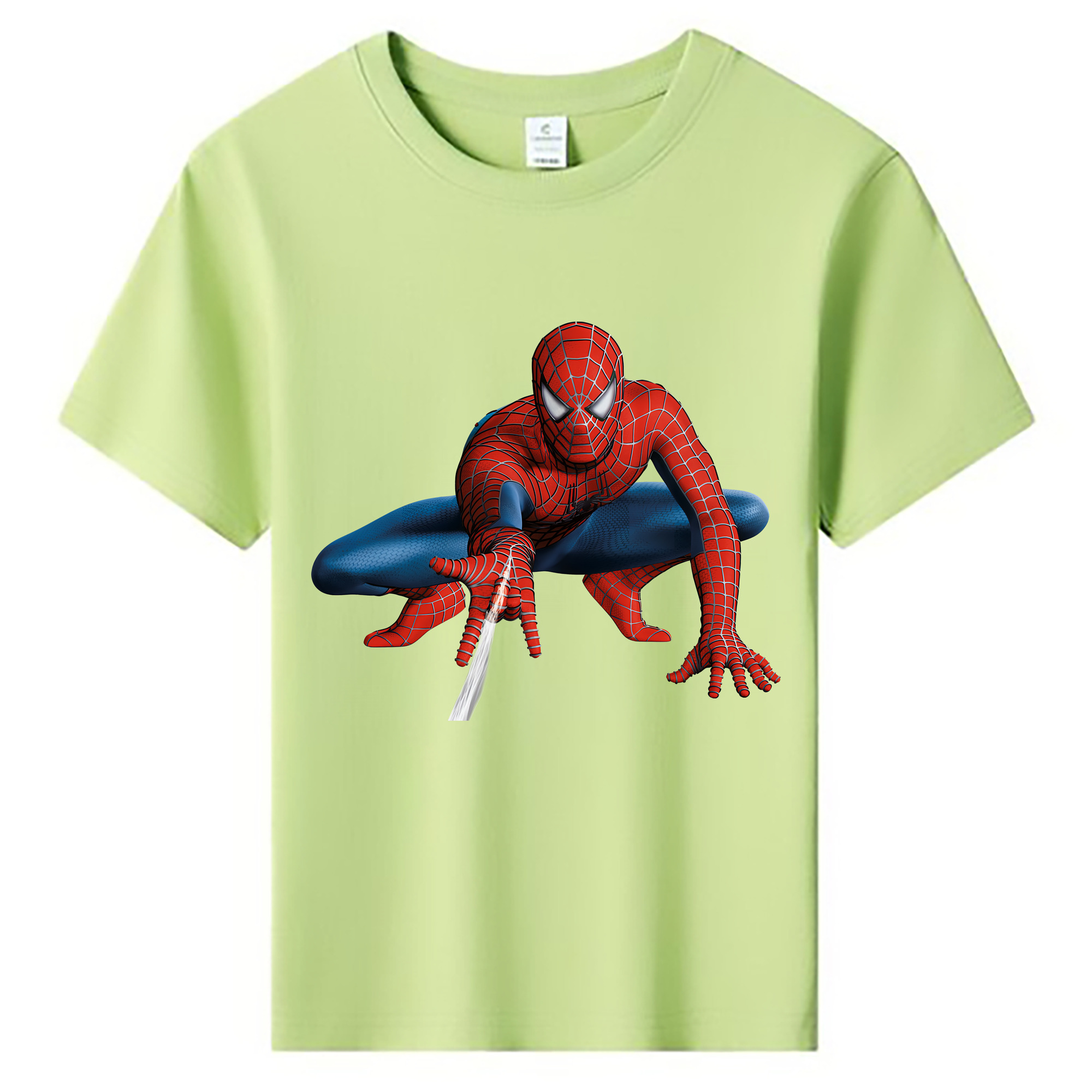 （画像用） Spider Man スパイダーマン 綿100％キッズTシャツ（フロントプリント）